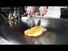 Table de gril Teppanyaki circulaire sans fumée d'intérieur, équipement de cuisine professionnel